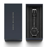Daniel Wellington Classic Petite Reading Black Dial Black Leather Strap Watch For Women - DW00100179 Authentic Buy Shop Now