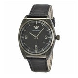 Emporio Armani Franco Black Dial Black Leather Strap Watch For Men - AR0368 Authentic Buy Shop Now