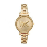 Michael Kors Sofie Quartz Gold Dial Gold Steel Strap Watch For Women - MK4334 Authentic Buy Shop Now