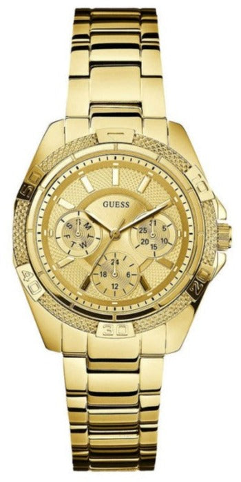 Guess Mini Phantom Diamonds Gold Dial Gold Steel Strap Watch for Women - W0235L5 Authentic Buy Shop Now