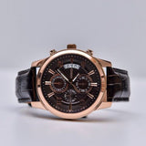 Guess Exec Chronograph Brown Dial Brown Leather Strap Watch For Men - W0076G4 Authentic Buy Shop Now
