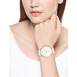 Marc Jacobs Baker White Dial White Leather Strap Watch for Women - MBM1283 Authentic Buy Shop Now