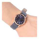 Marc Jacobs Baker Navy Blue Dial Blue Leather Strap Watch for Women - MBM1331 Authentic Buy Shop Now