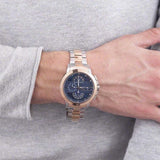 Maserati Ingegno Chronograph Blue Dial Two Tone Steel Strap Watch for Men - R8873619002 Authentic Buy Shop Now