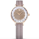 Swarovski Octea Nova Beige Dial Grey Leather Strap Watch for Women - 5649999 Authentic Buy Shop Now