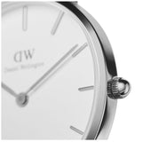 Daniel Wellington Classic Petite Cornwall White Dial Black NATO Strap Watch For Women - DW00100254 Authentic Buy Shop Now