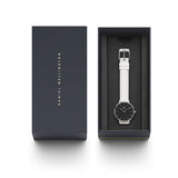 Daniel Wellington Classic Petite Bondi Black Dial White Leather Strap Watch for Women - DW00100286 Authentic Buy Shop Now