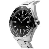 Tag Heuer Aquaracer Quartz Black Dial Silver Steel Strap Watch for Men - WAY101A.BA0746 Authentic Buy Shop Now