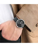 Tommy Hilfiger Brooklyn Black Dial Black Leather Strap Watch for Men - 1791509 Authentic Buy Shop Now