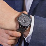 Tommy Hilfiger Shawn Chronograph Quartz Grey Dial Grey Mesh Bracelet Watch for Men - 1791613 Authentic Buy Shop Now
