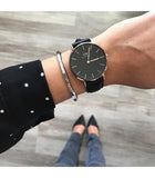 Daniel Wellington Classic Sheffield Black Dial Black Leather Strap Watch For Women - DW00100145 Authentic Buy Shop Now