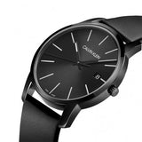 Calvin Klein City Quartz Black Dial Black Leather Strap Watch for Men - K2G2G4CX Authentic Buy Shop Now