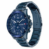 Tommy Hilfiger Bank Quartz Blue Dial Blue Steel Strap Watch for Men - 1791720 Authentic Buy Shop Now
