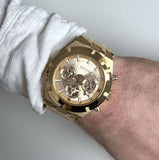Guess Continental Gold Dial Gold Steel Strap Watch For Men - GW0260G4 Authentic Buy Shop Now