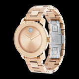 Movado Bold Rose Gold Dial Rose Gold Steel Strap Watch for Women - 3600086 Authentic Buy Shop Now