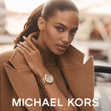 Michael Kors Camille Chronograph White Dial Gold Steel Strap Watch For Women - MK7270 Authentic Buy Shop Now