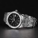 Maurice Lacroix Aikon Date Quartz Black Dial Silver Steel Strap Watch for Men - AI1108-SS002-330-1 Authentic Buy Shop Now