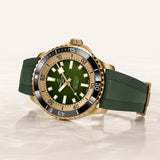 Breitling Superocean Automatic 42 Green Dial Green Rubber Strap Watch for Men - N17375201L1S1 Authentic Buy Shop Now