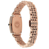 Emporio Armani Gianni T-Bar Analog Crystal Brown Dial Rose Gold Steel Strap Watch For Women - AR11407 Authentic Buy Shop Now