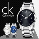 Calvin Klein City Date Black Dial Silver Steel Strap Watch for Men - K2G2G143 Authentic Buy Shop Now