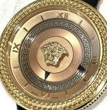 Versace V Metal Icon Gold Dial Black & Gold Strap Watch for Women - VLC030014 Authentic Buy Shop Now