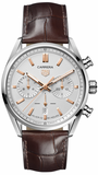 Tag Heuer Carrera Chronograph White Dial Brown Leather Strap Watch for Men - CBN2013.FC6483 Authentic Buy Shop Now