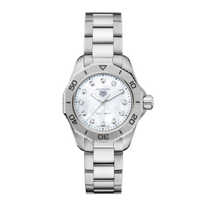 Tag Heuer Aquaracer Diamonds Mother of Pearl Dial Silver Steel Strap Watch for Women - WBD1414.BA0741 Authentic Buy Shop Now