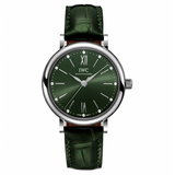 IWC Portofino Automatic Green Dial Green Leather Strap Watch for Women - IW357405 Authentic Buy Shop Now