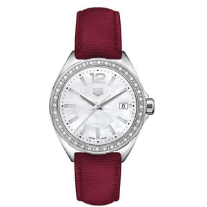 Tag Heuer Formula 1 Quartz Mother of Pearl Dial Red Leather Strap Watch for Women - WBJ131A.FC8253 Authentic Buy Shop Now