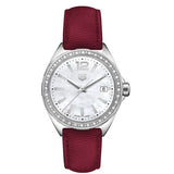 Tag Heuer Formula 1 Quartz Mother of Pearl Dial Red Leather Strap Watch for Women - WBJ131A.FC8253 Authentic Buy Shop Now