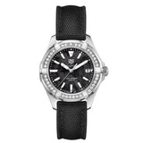 Tag Heuer Aquaracer Diamonds Mother of Pearl Black Dial Black Nylon Strap Watch for Women - WAY131P.FT6092 Authentic Buy Shop Now