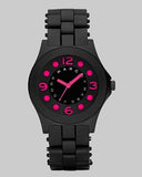 Marc Jacobs Pelly Black Dial Black Silicone Strap Watch for Women - MBM2508 Authentic Buy Shop Now