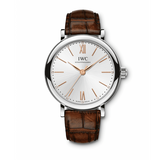 IWC Portofino Automatic Silver Dial Brown Leather Strap Watch for Women - IW357403 Authentic Buy Shop Now