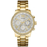 Guess Multi-function Diamonds White Dial Gold Steel Strap Watch for Women - W0559L2 Authentic Buy Shop Now