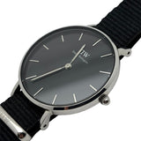 Daniel Wellington Petite Ashfield Black Dial Black Mesh Strap Watch For Women - DW00100308 Authentic Buy Shop Now