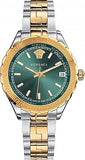 Versace Hellenyium Green Dial Two Tone Steel Strap Watch for Women - V12050015 Authentic Buy Shop Now
