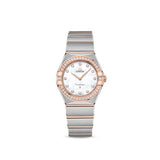 Omega Constellation Quartz Diamonds Mother of Pearl Dial Two Tone Steel Strap Watch for Women - 131.25.25.60.55.001 Authentic Buy Shop Now