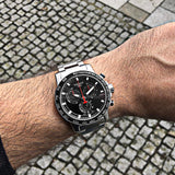Tissot Supersport Chrono Black Dial Silver Steel Strap Watch For Men - T125.617.11.051.00 Authentic Buy Shop Now