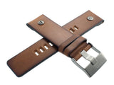 Diesel SBA Dual Time Chronograph White Dial Brown Leather Strap Watch For Men - DZ7269 Authentic Buy Shop Now