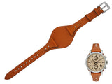 Fossil Original Boyfriend Sport Chronograph Beige Dial Brown Leather Strap Watch for Women - ES4046 Authentic Buy Shop Now