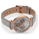 Swarovski Passage Chrono Grey Dial Grey Leather Strap Watch for Women - 5580348 Authentic Buy Shop Now