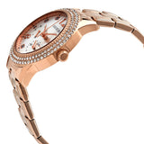 Guess Bedazzle Diamonds Silver Dial Rose Gold Steel Strap Watch For Women - W1097L3 Authentic Buy Shop Now