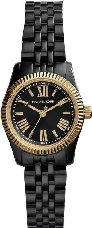 Michael Kors Lexington Quartz Black Dial Black Steel Strap Watch for Women - MK3299 Authentic Buy Shop Now