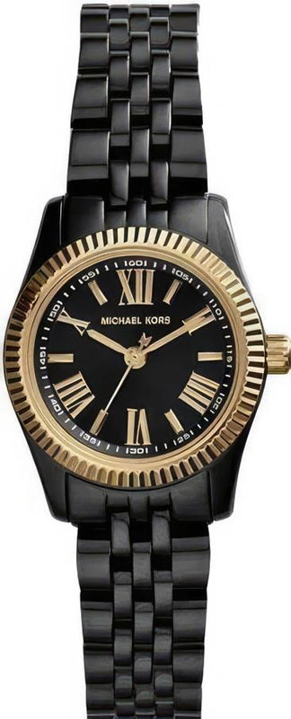 Michael Kors Lexington Quartz Black Dial Black Steel Strap Watch for Women - MK3299 Authentic Buy Shop Now