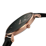 Daniel Wellington Petite Sheffield Black Dial Black Leather Strap Watch For Women - DW00100168 Authentic Buy Shop Now