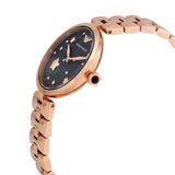 Emporio Armani Arianna Black Dial Rose Gold Stainless Steel Watch For Women - AR11197 Authentic Buy Shop Now