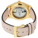 Gucci G Timeless Skeleton 16K Gold Mother of Pearl Dial Pink Leather Strap Watch For Women - YA1264110 Authentic Buy Shop Now