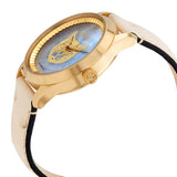 Gucci G Timeless Skeleton 16K Gold Mother of Pearl Dial Pink Leather Strap Watch For Women - YA1264110 Authentic Buy Shop Now