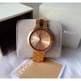 Michael Kors Garner Quartz Rose Gold Dial Rose Gold Steel Strap Watch For Women - MK6409 Authentic Buy Shop Now
