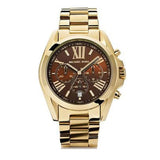 Michael Kors Bradshaw Brown Dial Gold Steel Strap Watch for Women - MK5502 Authentic Buy Shop Now